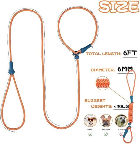 Slip Lead Dog Leash Dog Leash for Small Medium Large Dogs 6Ft No Pull Dog Leash 8 Colors Classic Dog Leash Dog Rope (deep Green) in Saudi Arabia