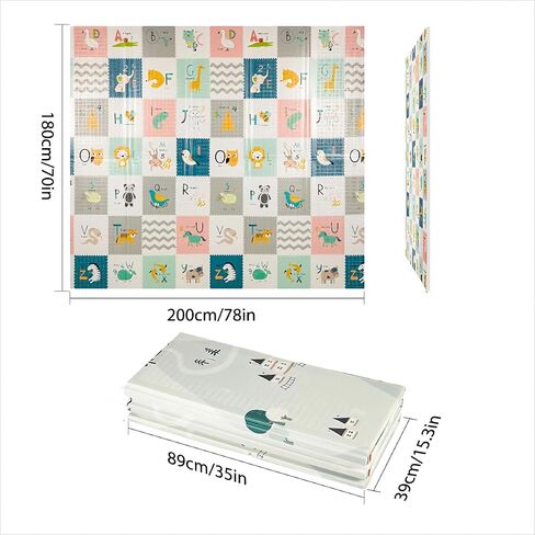 FLAGAV 79x59inch Play Mat for Baby - Extra Large, Non-Toxic, Waterproof Playmat for Indoor and Outdoor Use in Saudi Arabia