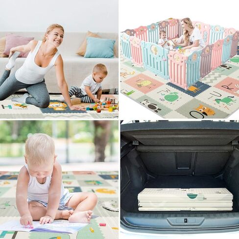 FLAGAV 79x59inch Play Mat for Baby - Extra Large, Non-Toxic, Waterproof Playmat for Indoor and Outdoor Use in Saudi Arabia