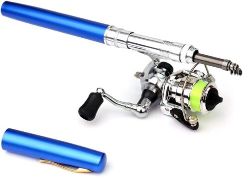 Lixada Fishing Rod Reel Combo Mini Pen Fishing Pole Kit Telescopic Fishing Rod Spinning Reel Combo Kit in Saudi Arabia