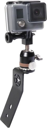 حامل كاميرا للسيارة لـ Gopro، حامل مشبك لكاميرا الحركة من الألومنيوم مع خيط 1/4 لسيارة Jeep Wrangler JK/JKU 2007-2018، لـ GoPro Hero 9 8 7 6 5 4 أسود، Canon، DSLR إلخ (مرن) in Kuwait