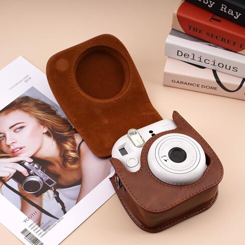 حافظة حماية Frankmate متوافقة مع كاميرا Fujifilm Instax Mini 12 11 9 مع جيب ملحق وحزام قابل للتعديل in Kuwait