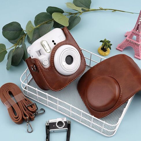 حافظة حماية Frankmate متوافقة مع كاميرا Fujifilm Instax Mini 12 11 9 مع جيب ملحق وحزام قابل للتعديل in Kuwait