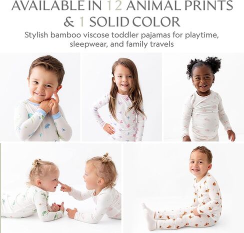 Toddler Pajamas - Soft, Breathable Long-Sleeve Pajama Set for Kids | Soft, Breathable Long-Sleeve Pajama Set for Kids, Imported, Kids Sleepwear, 95% Viscose Derived from Bamboo, 5% Spandex in Saudi Arabia