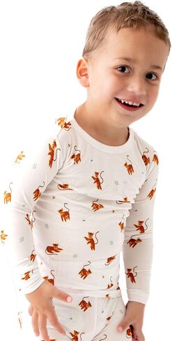 Toddler Pajamas - Soft, Breathable Long-Sleeve Pajama Set for Kids | Soft, Breathable Long-Sleeve Pajama Set for Kids, Imported, Kids Sleepwear, 95% Viscose Derived from Bamboo, 5% Spandex in Saudi Arabia
