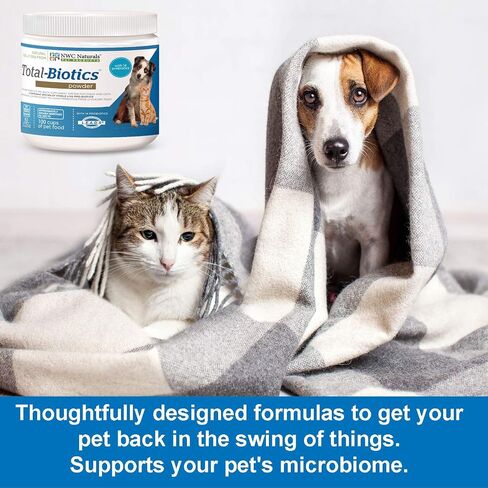 NWC Naturals Total-Biotics, Cat & Dog Probiotics for Digestive Health with Prebiotic, Unflavored Probiotic for Dogs & Cats, Supplement for Gut, Skin, Coat, Upset Stomach Relief, 365 Servings, 8 Ounces in Saudi Arabia