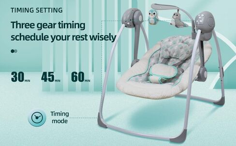 Vannetgo Comfort Portable Swing,Comfort Baby Rocking Chair with Soothing Music，Foldable,Bionic Design, Baby Sleeps Peacefully (25103) in Saudi Arabia