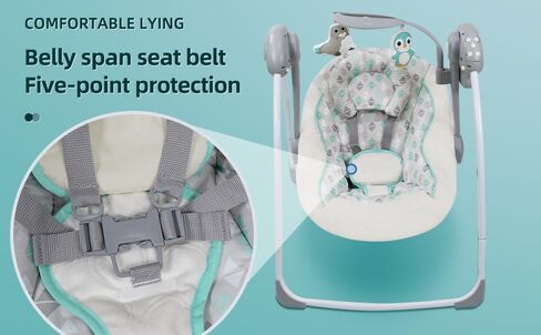 Vannetgo Comfort Portable Swing,Comfort Baby Rocking Chair with Soothing Music，Foldable,Bionic Design, Baby Sleeps Peacefully (25103) in Saudi Arabia