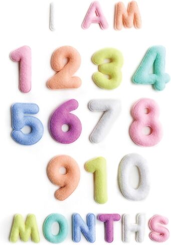 Baby Monthly Milestone Numbers – Signs & Photo Props – Soft Felt Letters & Numbers for Baby Announcement, Newborn Photography, Neutral in Saudi Arabia