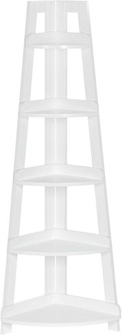 RiverRidge Amery 5-Tier Corner Ladder Shelf, Gray in Saudi Arabia