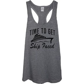 Time to Get Ship Faced Tank Top - Funny Cruise Shirts Fun Cruise Clothes for Women