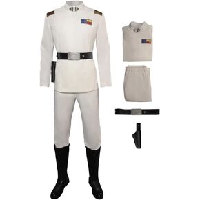 Officer Costume Uniform Adult Rebels Army Officer Cosplay Outfits Shirt Pants Belt for Men