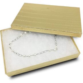 The Display Guys, Pack of 20 Black 8 1/8x5 5/8x1 3/8 inches Cotton Filled Cardboard Paper Jewelry Box Gift Display Case (#85)