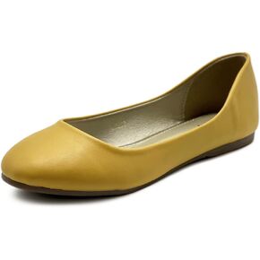 Ollio Women's Shoe Ballet Basic Light Comfort Low Heel Flat