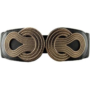 VOCHIC Womens Wide Elastic Waist Belt for Dresses Ladies Stretch Belts with Interlock Buckle
