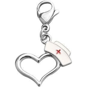 CHOORO Registered Nurse Gift Nurse Cap Clip-on Charm RN Pendant Zipper Pull Charm with Lobster Clasp Medical Student Gift