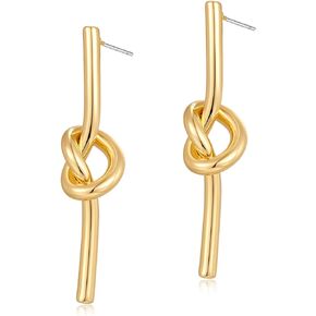 Gold Earrings Gold Knot Dangle Earring for Women Fashion Studs Statement Jewelry Birthday Gifts for Her