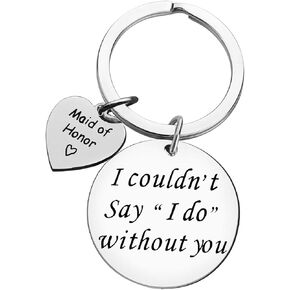 Maid of Honor Gift Wedding Keychain Gift Friend Bridesmaid Gift for Sister Thank You Keychain Gift for Friend