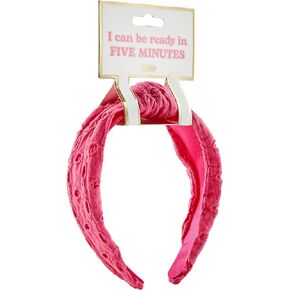 Mud Pie Women's Eyelet Knotted Headband, Pink, One Size