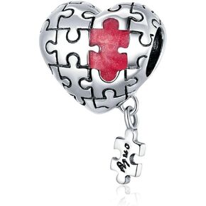 Puzzle Charm 925 Sterling Silver Autism Awareness Charm Magic Cube Charm Love Charm Anniversary Charm for Pandora Charm Bracelet