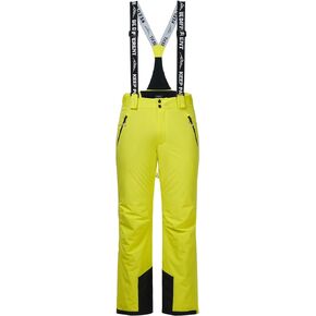fit space Men's Insulated Ski Pants Waterproof 15,000mm Removable Suspenders Winter Snow Snowboarding Pants