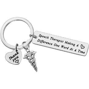 Speech Therapy Gifts Keychain Speech Pathologist Keychain Speech Therapy Appreciation Keychain SLP Gift Speech Coach Gift Speech Pathology Gift Speech Therapy Jewelry Speech Language Therapist Gift