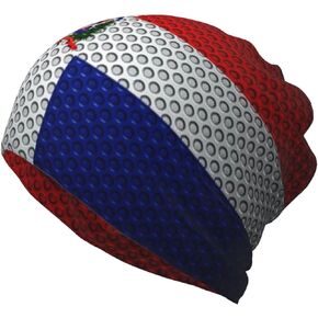 Dominica Flag Multifunction Beanie Hats for Men Women Dominican Soft Stretch Skull Cap Fashion Scarf for Jogging Cycling