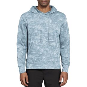 Mens Tie-Dye Gym Hoodie Pullover Long Sleeve Soft Cotton Hooded Sweatshirt Lightweight Shirt With Kangaroo Pocket