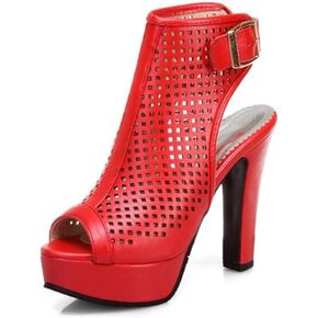 getmorebeauty Women's Cut Out Heel Sandals Open Toes High Heels Sexy Ankle Boots