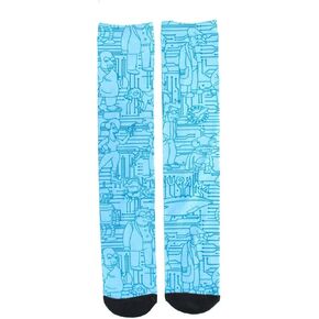 Planet Express Men's Crew Socks (Nerd Block Exclusive) Aqua, One Size