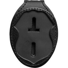 Perfect Fit Shield Wallets ATF Special Agent Belt Badge Holder with Neck Chain Black Leather (Cutout DK795)