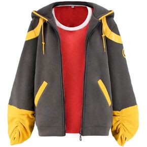 C-ZOFEK Hoodie Coat with Red Shirt Anime Role Halloween Cosplay Costume