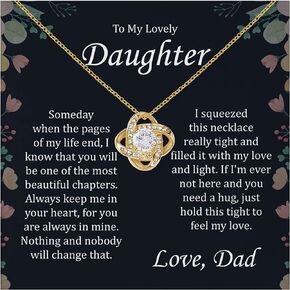 Daddy Princess Necklace Father To Daughter Jewelry Gift From Dad Love Knot Necklace For Girls