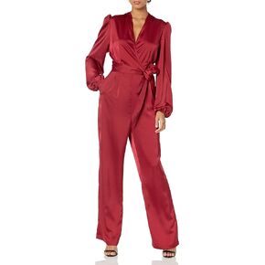 KENDALL + KYLIE womens Bell Sleeve Belted Jumpsuit