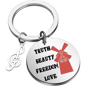 KEYCHIN Broadway Musical Keychain Theatre Fans Gifts Truth Beauty Freedom Love Jewelry For Friend Family