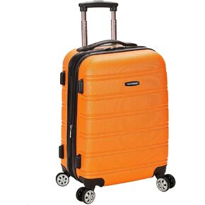 Rockland Melbourne Hardside Expandable Spinner Wheel Luggage, Orange, Carry-On 20-Inch