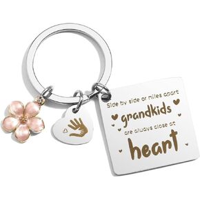 DUIOQ Mothers Day Gifts for Grandma from Grandchildren,Grandma Gift for Mothers Day,Birthday Keychain Gifts for Grandma