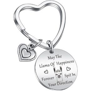 JIUSHUN Alpaca Lover Gifts Llama Mom Jewelry Niece Gift Daughter Gift Lama Themed Keychain For Women