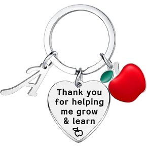 Teacher Appreciation Gifts Best Teacher Gifts Teacher's Day Gifts Thank You Gift For Teachers Initial Keychain