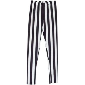 ODIZLI Womens Striped Print Breathable Slim Fit Leggings Pants High Waisted
