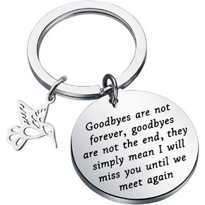 PLITI Hummingbird Gift Hummingbird Memorial Gift Goodbyes Are Not Forever Goodbyes Are Not The End Remembrance Keychain