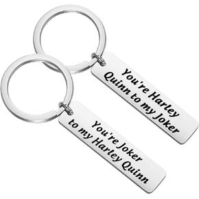 FOTAP Joker and Quinn Jewelry You're Quinn to My Joker Keychain