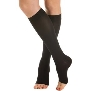 RELAXSAN M2050A Cotton open-toe medical compression knee high socks (20-30 mmHg), 100% Made in Italy
