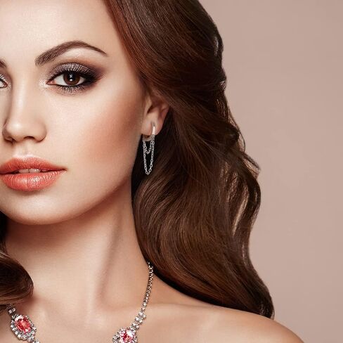 13 Pairs Stainless Steel Punk Y2K Black Dangle Earrings for Men, Skull Screw Cone etc Huggie Hoop Long Chain Piercing Hoop Earrings Set for Unisex in Kuwait