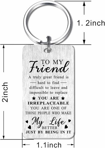 Gezxin Friendship Gifts for Women- Best Friend Birthday Keychain Gift Ideas for Girls Her- Sentimental Long Distance Bestie Keepsate Female- Christmas Xmas Valentines Mother's Day Presents, Best in Saudi Arabia