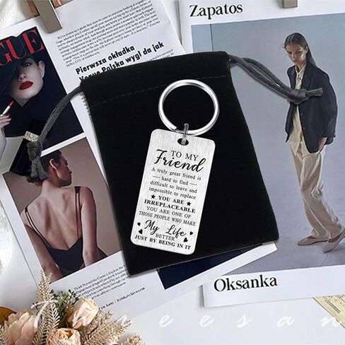 Gezxin Friendship Gifts for Women- Best Friend Birthday Keychain Gift Ideas for Girls Her- Sentimental Long Distance Bestie Keepsate Female- Christmas Xmas Valentines Mother's Day Presents, Best in Saudi Arabia