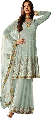 مناسبة خاصة ارتداء الأزياء الباكستانية الأنيقة Salwar Kameez Sharara Palazzo Suits in Saudi Arabia