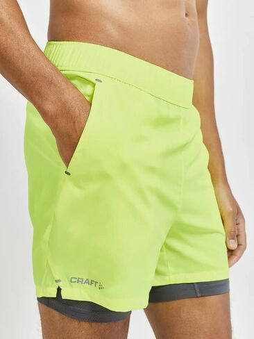 شورت رجالي من Craft Sportswear ADV Essence 2 في 1 قابل للتمدد | شورت رياضي للتمرين | خفيف الوزن مع جيب بسحاب in Saudi Arabia