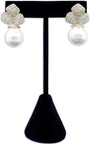 TheDisplayGuys - 4-3/4" T-Bar Jewelry Display Tower - Beige Linen - Earrings Holder/Bracelet Stand (Single) in Saudi Arabia