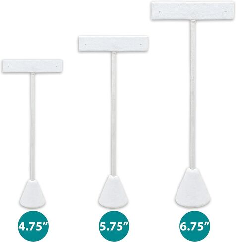 TheDisplayGuys - 4-3/4" T-Bar Jewelry Display Tower - Beige Linen - Earrings Holder/Bracelet Stand (Single) in Saudi Arabia